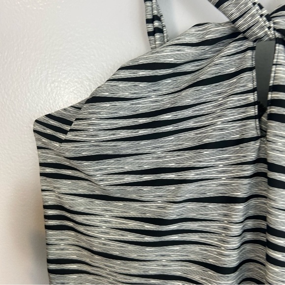 Athleta Kiki Printed Swim Halter Striped Dress Size Medium - Picture 6 of 12
